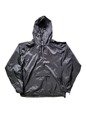 UltraClub XL Black Windbreaker Jacket Hooded Pullover Nylon Guitar Angel - NEW